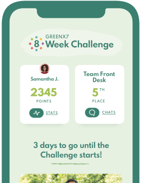 gx7 mobile app 8 weeks challenge screen